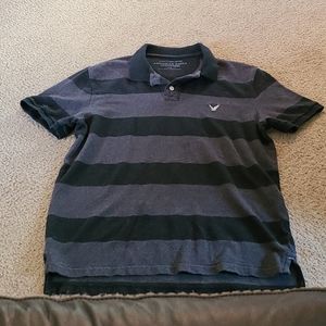 Black and Grey striped polo